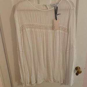 NWT never worn white gauze tunic top